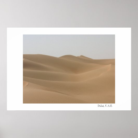 Wüste in Dubai Poster (Vorne)