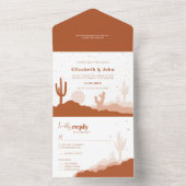 Wüste in einer Einladung zur Hochzeit und RSVP-Kar (Innen Boden)