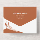 Wüste in einer Einladung zur Hochzeit und RSVP-Kar (Rückseite)
