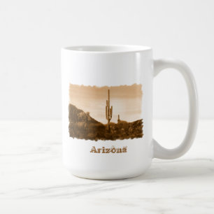 Wüste in Sepia, Arizona Kaffeetasse