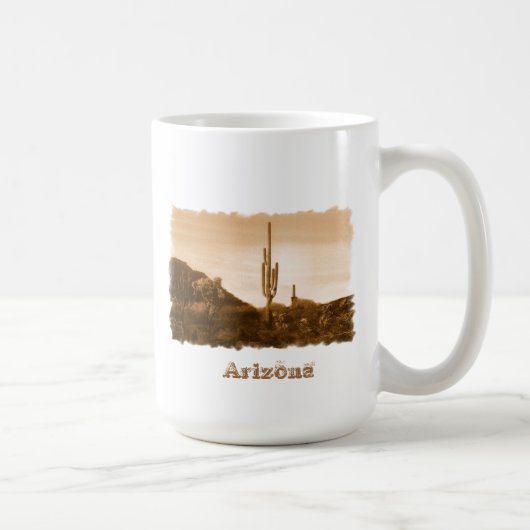 Wüste in Sepia, Arizona Kaffeetasse (Rechts)