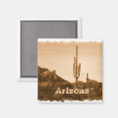 Wüste in Sepia, Arizona Magnet (Vorderseite/Rückseite)