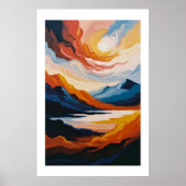 Wüste Inspiriert Abstrakte Landschaftskunst Poster (Vorne)