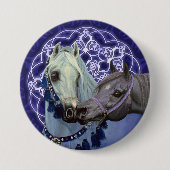 Wüste Jewels arabische Pferderunden Knopf Button (Vorderseite)