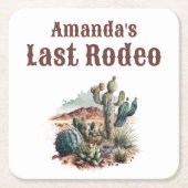 Wüste Last Rodeo Scottsdale Bachelorette Weekend Rechteckiger Pappuntersetzer (Vorderseite)