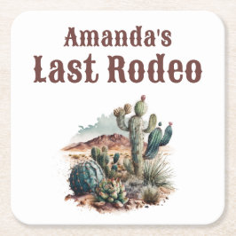 Wüste Last Rodeo Scottsdale Bachelorette Weekend Rechteckiger Pappuntersetzer