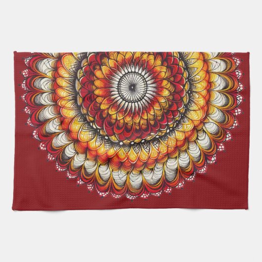 Wüste Medallion - Abstrakt Geschirrtuch (Horizontal)