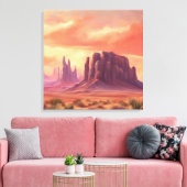 Wüste Mesa Buntes Monumental Butte Leinwanddruck (Insitu (Wohnzimmer))