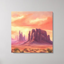 Wüste Mesa Buntes Monumental Butte Leinwanddruck