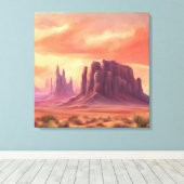 Wüste Mesa Buntes Monumental Butte Leinwanddruck (Insitu (Holzboden))
