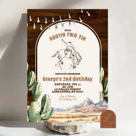 Wüste Mexican Rootin’ TWO-Tin’ 2. Geburtstag Einladung