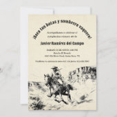 Wüste Mexikanischer Cowboy Geburtstagsparty Einladung (Vorderseite)