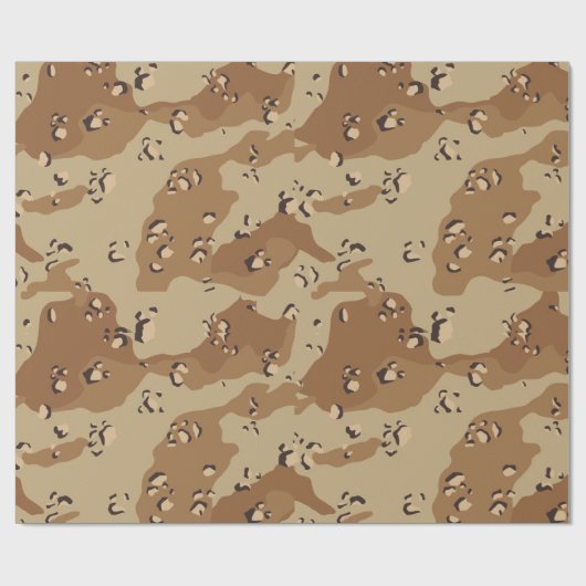 Wüste Military Camouflage Pattern Geschenkpapier (Flach)