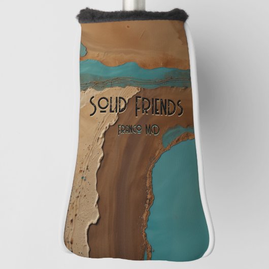 Wüste Mirage Earthy Dunes Oasis Magic Text Golf Headcover (Rotieren 90)