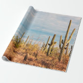 Wüste mit Saguaro cacti Geschenkpapier (Ungerollt)