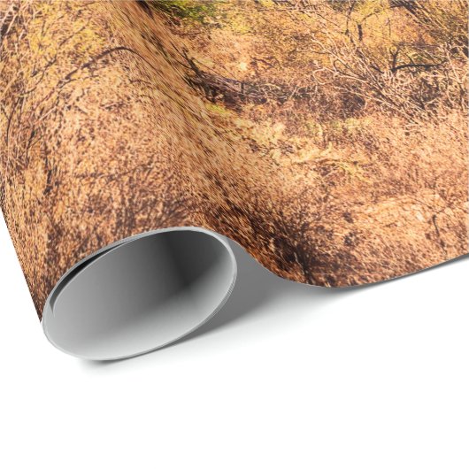 Wüste mit Saguaro cacti Geschenkpapier (Rolleneckpunkt)