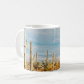 Wüste mit Saguaro cacti Kaffeetasse (Vorderseite Links)