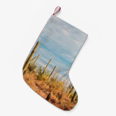 Wüste mit Saguaro cacti Kleiner Weihnachtsstrumpf (Vorderansicht (hängend))