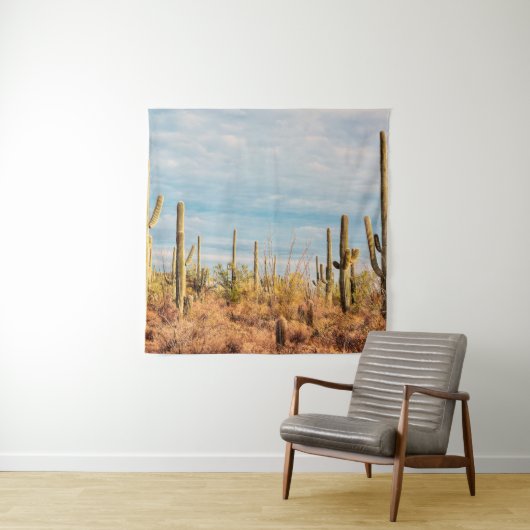 Wüste mit Saguaro cacti Wandteppich (Beispiel)