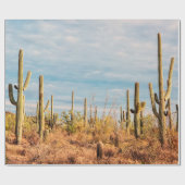 Wüste mit Saguaro-Kakteen Geschenkpapier (Flach)