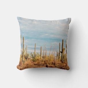 Wüste mit Saguaro-Kakteen Kissen