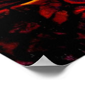 Wüste mit Sonnenuntergang bemalt Poster (Ecke)