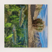 Wüste mit unterirdischem See mit Regenbogenforelle Puzzle (Horizontal)