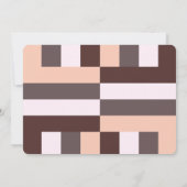 Wüste Mocha Geometric Wrapping Paper Einladung (Rückseite)