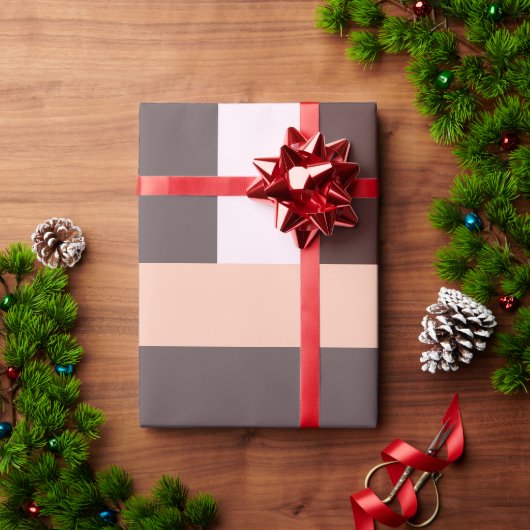 Wüste Mocha Geometric Wrapping Paper Geschenkpapier (Feiertagsgeschenk)