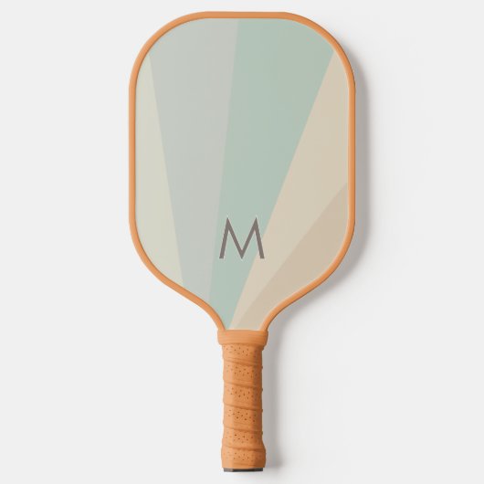 Wüste Morning Sand Monogram Modern Personalisiert Pickleball Schläger (Vorderseite)