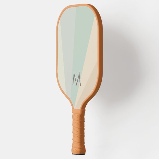 Wüste Morning Sand Monogram Modern Personalisiert Pickleball Schläger (Links)