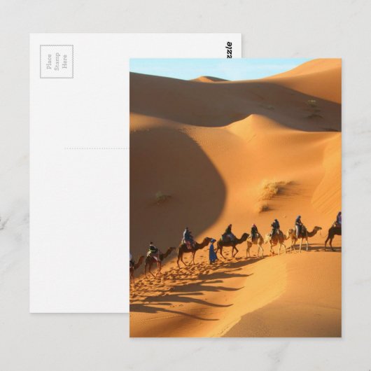 Wüste-Morocco-sahara Postkarte (Vorne/Hinten)