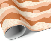 Wüste Mountain Sunset Boho Wrapping Paper Geschenkpapier (Rolleneckpunkt)