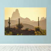 Wüste Mountain Weaver's Needle Arizona USA 60x40 Leinwanddruck (Insitu (Holzboden))