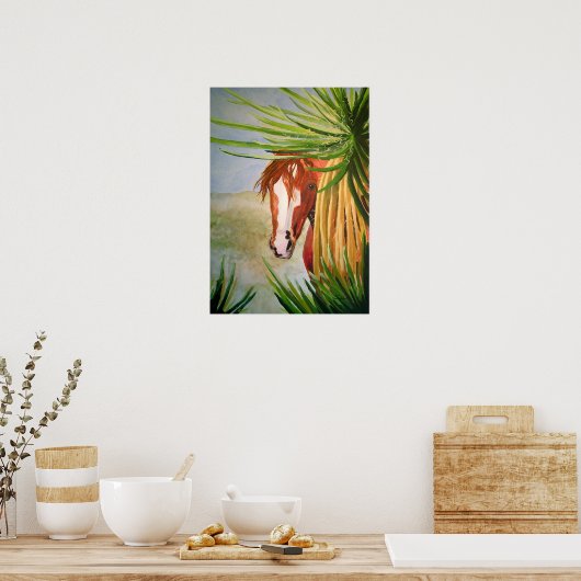 Wüste Mustang im Yuccas Poster (Küche)