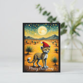 Wüste Niedlich Baby Cheetah Weihnachten (Stehend Vorderseite)
