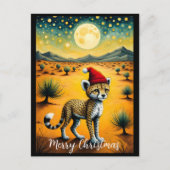 Wüste Niedlich Baby Cheetah Weihnachten (Vorderseite)
