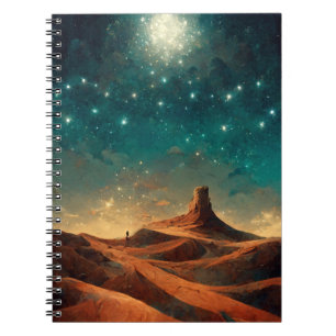 Wüste Night Fantasy Landscape Sci-Fi Notizblock