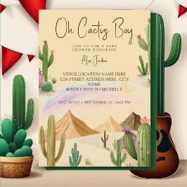 Wüste Oh Cactus Boy Boho Arch Baby Shower Einladung