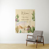 Wüste Oh Cactus Boy Boho Arch Baby Shower Wandteppich (Beispiel)