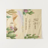 Wüste Oh Cactus Boy Boho Arch Baby Shower Wandteppich (Vorderseite (Horizontal))