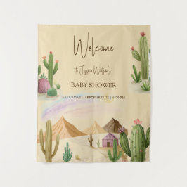 Wüste Oh Cactus Boy Boho Arch Baby Shower Wandteppich