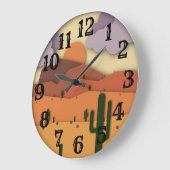 Wüste Old West Cactus Acrylic Wall Clock Große Wanduhr (Winkel)