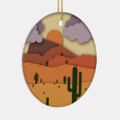 Wüste Old West Cactus Saguaro Arizona Keramik Ornament (Rechts)