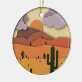 Wüste Old West Cactus Saguaro Arizona Keramik Ornament (Links)