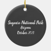 Wüste Old West Cactus Saguaro Arizona Keramik Ornament (Hinten)