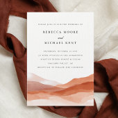 Wüste Ombre Terracotta Rust Wassercolor Wedding Einladung