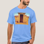 Wüste Outhouse Männer blauer T - Shirt (Vorderseite)