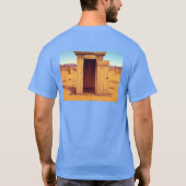 Wüste Outhouse Männer blauer T - Shirt zurück (Rückseite)