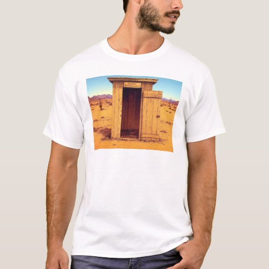 Wüste Outhouse Männer Weißer T - Shirt (Vorderseite)